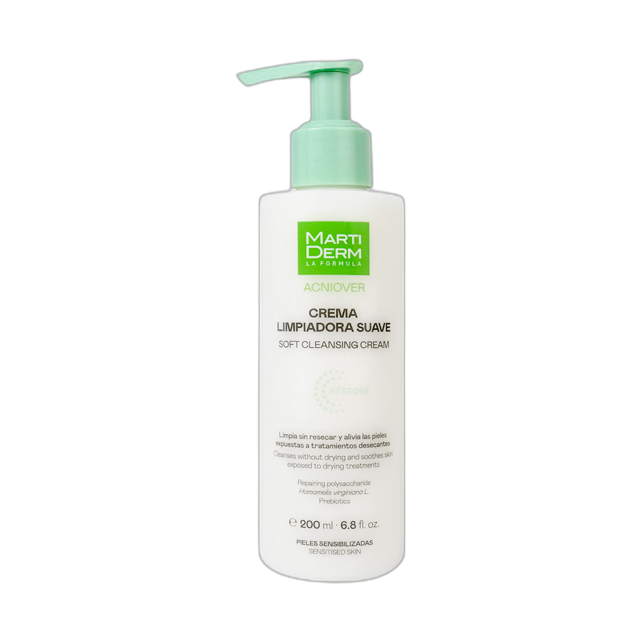 MARTIDERM Acniover Restore Crema Limpiadora Suave 200ml (fondo limpio)