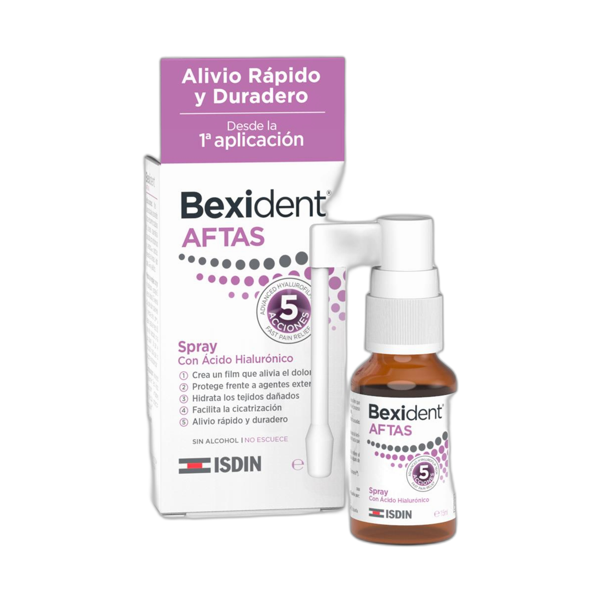 ISDIN Bexident aftas spray 15ml (fondo limpio)