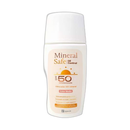 PANALAB Mineral safe Oil control FPS50 50ml color medio (fondo limpio)
