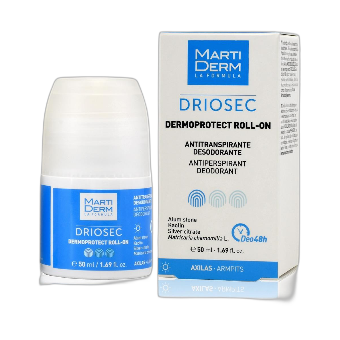 MARTIDERM Driosec dermoprotect roll-on 50ml (fondo limpio)