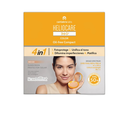 HELIOCARE 360º Oil free compact spf50+ Beige 10g (fondo limpio)