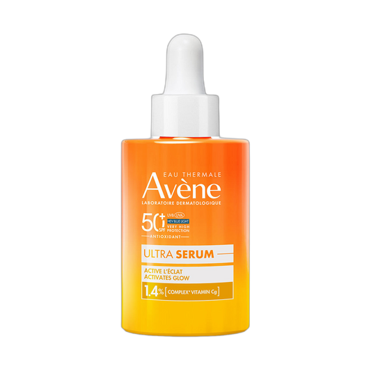 AVENE Protector solar facial en serum fps50+ efecto iluminador (2en1) 30ml (fondo limpio)
