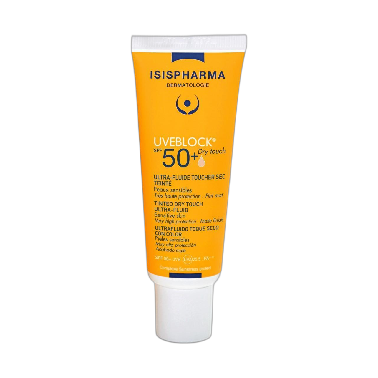 ISISPHARMA UVEBLOCK fps50+ toque seco tono claro 40ml (fondo limpio)