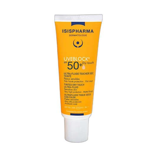 ISISPHARMA UVEBLOCK fps50+ toque seco tono claro 40ml (fondo limpio)