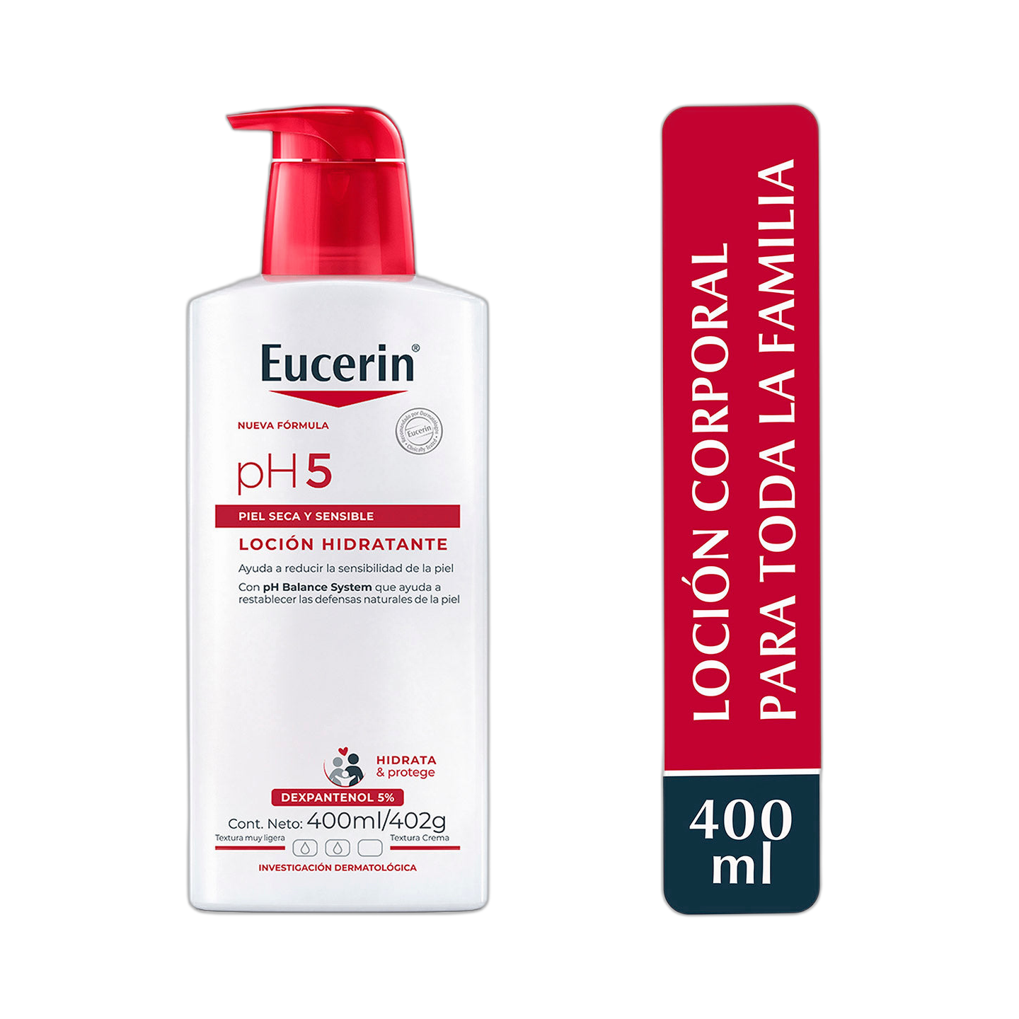 EUCERIN pH5 Loción hidratante 400ml (fondo limpio)