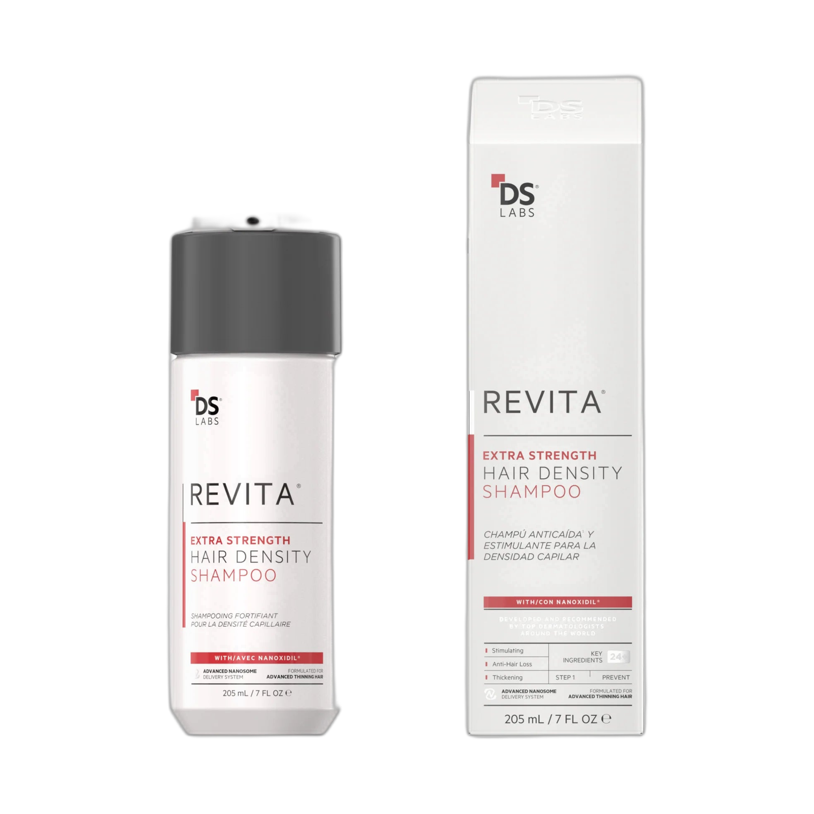 DS Revita Extra strength shampoo 205ml (fondo limpio)