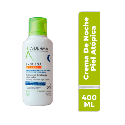 ADERMA Exomega control de noche 400ml (fondo limpio)
