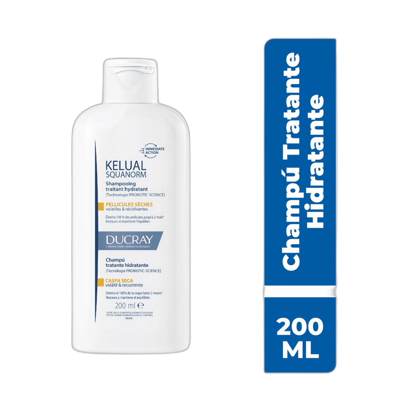 DUCRAY Squanorm shampoo caspa seca 200ml (fondo limpio)