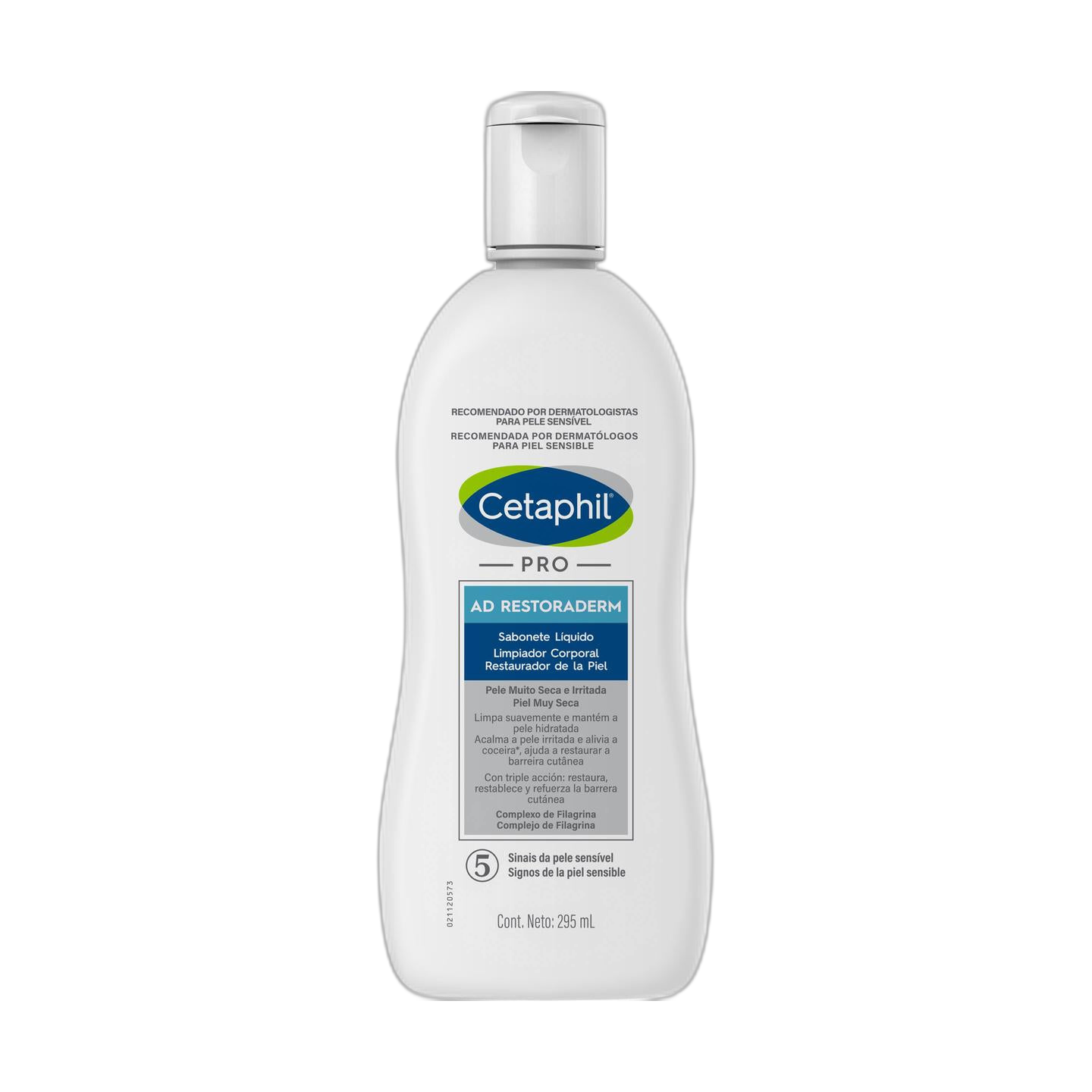 Cetaphil Pro AD control limpiador corporal 295ml (fondo limpio)