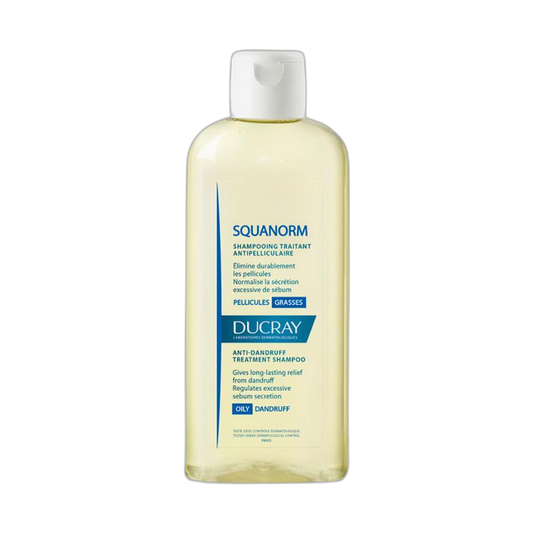 DUCRAY Squanorm shampoo anticaspa grasa 200ml (fondo limpio)