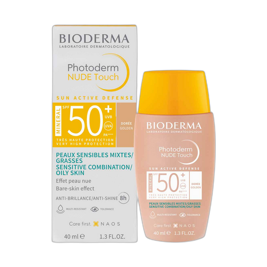 BIODERMA Photoderm Nude Touch spf50+ Tono dorado (fondo limpio)