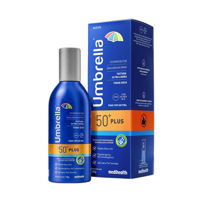 Umbrella Plus Pantalla + Filtro Solar Spray 120G (fondo limpio)