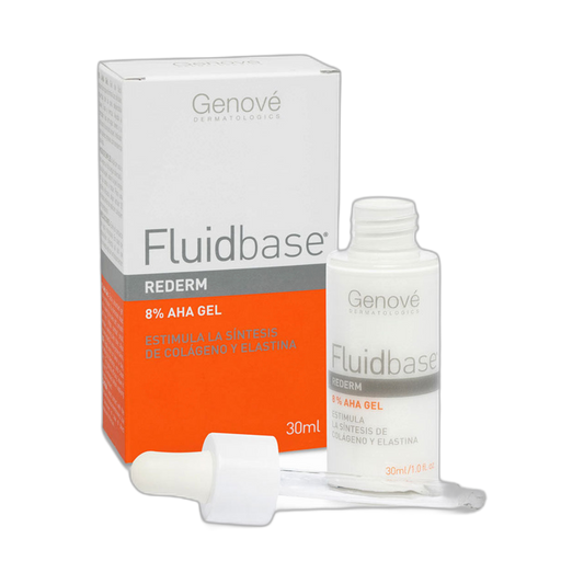 GENOVE Fluidbase Rederm 8% AHA Gel 30ml (fondo limpio)