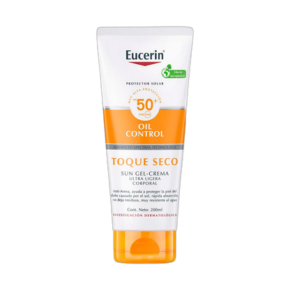 EUCERIN Sun oil control corporal toque seco 200ml (fondo limpio)