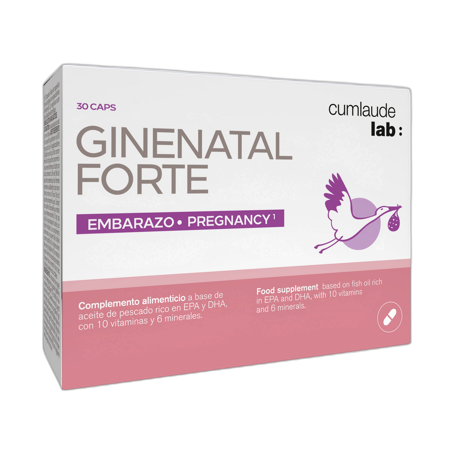 Cumlaude lab Ginenatal Forte 30caps (fondo limpio)
