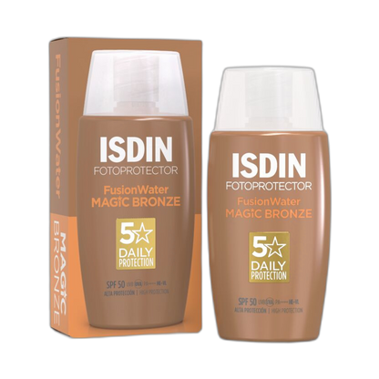 ISDIN FUSION WATER Magic bronze FPS50+ 50ml (fondo limpio)