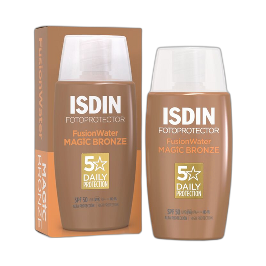 ISDIN FUSION WATER Magic bronze FPS50+ 50ml (fondo limpio)