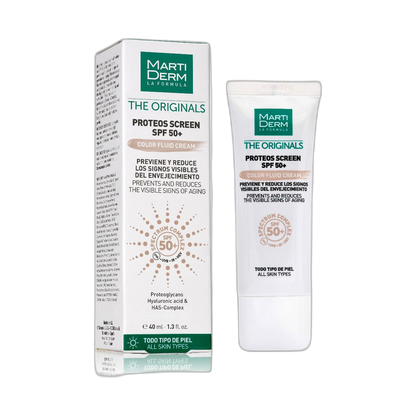 MARTIDERM The Originals Proteos screen spf50+ con color 40ml (fondo limpio)