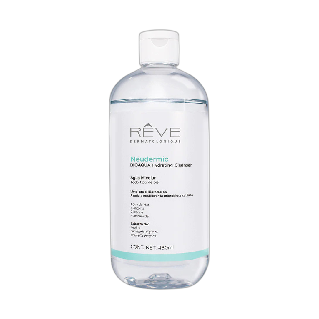 RÉVE Neudermic BIOAQUA hydrating cleanser 480ml (fondo limpio)