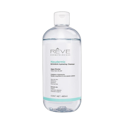 RÉVE Neudermic BIOAQUA hydrating cleanser 480ml (fondo limpio)