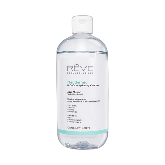 RÉVE Neudermic BIOAQUA hydrating cleanser 480ml (fondo limpio)