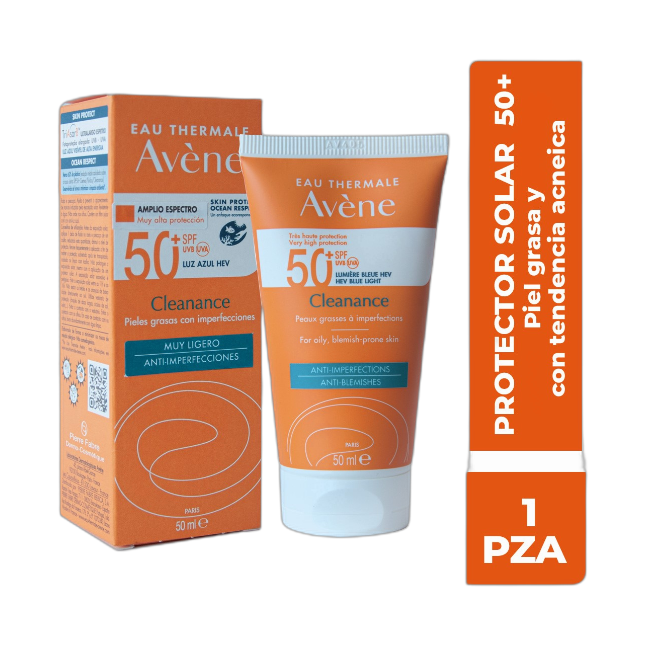 AVENE CLEANANCE Protector solar FPS50 50ml (fondo limpio)