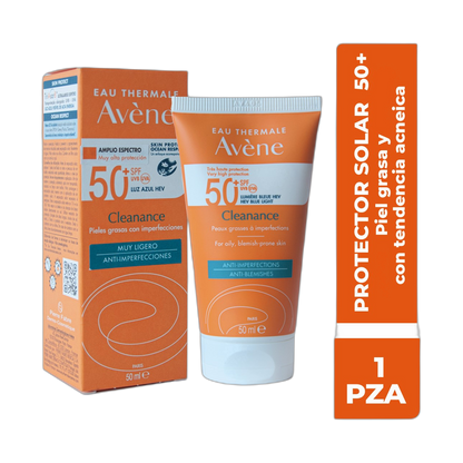AVENE CLEANANCE Protector solar FPS50 50ml (fondo limpio)