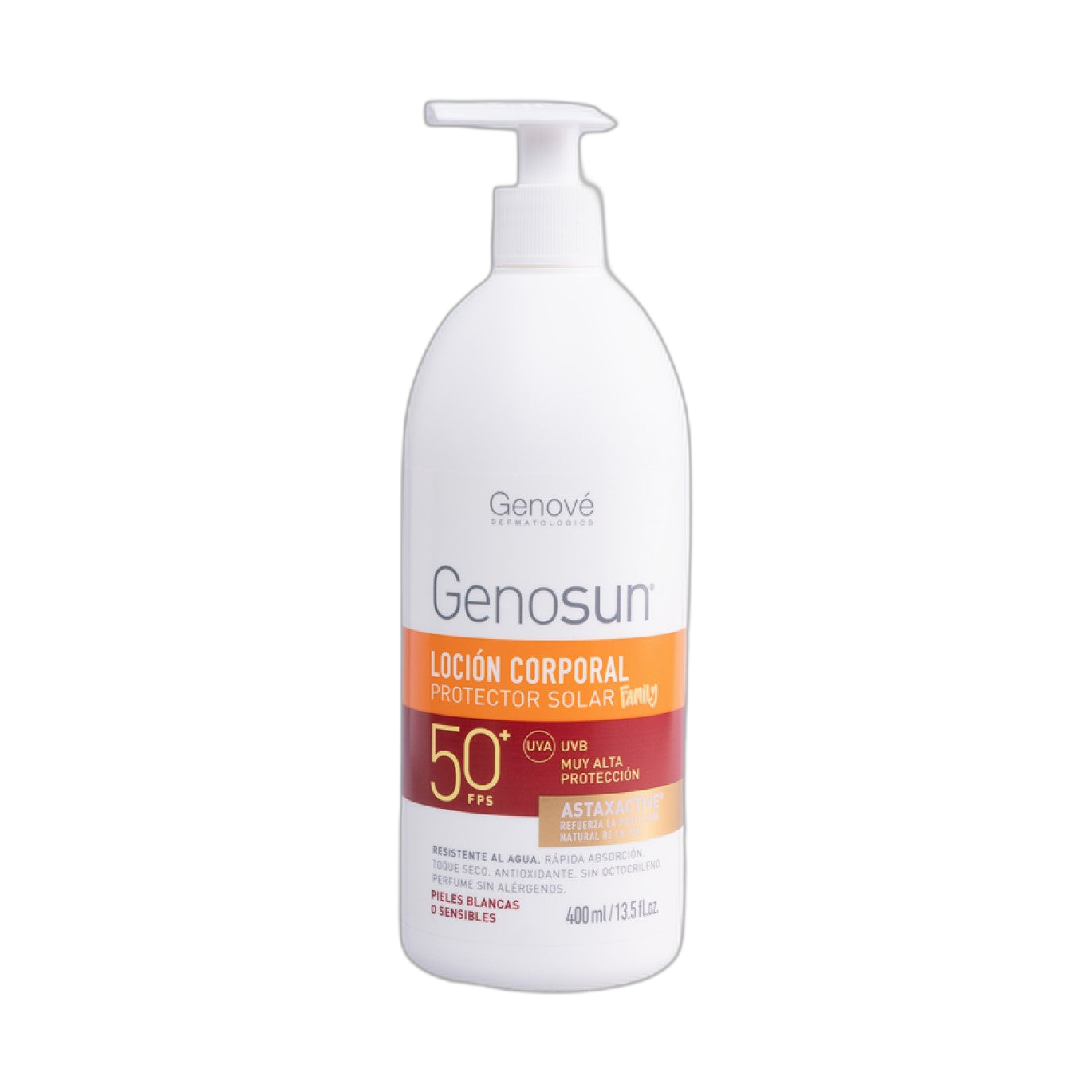 GENOVÉ Genosun loción corporal  family 400ml (fondo limpio)