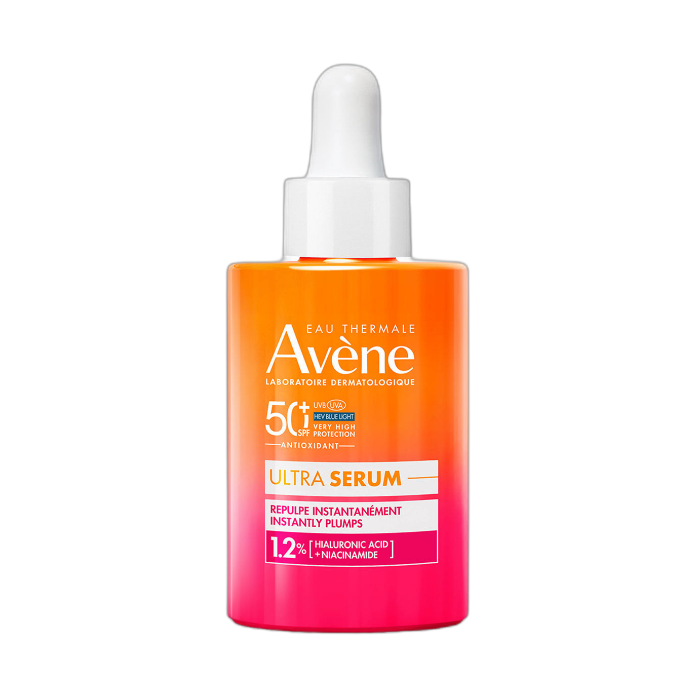 AVENE Protector solar facial en serum fps50+ efecto rellenador (2en1) 30ml (fondo limpio)