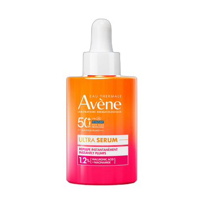 AVENE Protector solar facial en serum fps50+ efecto rellenador (2en1) 30ml (fondo limpio)