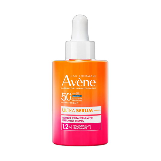 AVENE Protector solar facial en serum fps50+ efecto rellenador (2en1) 30ml (fondo limpio)