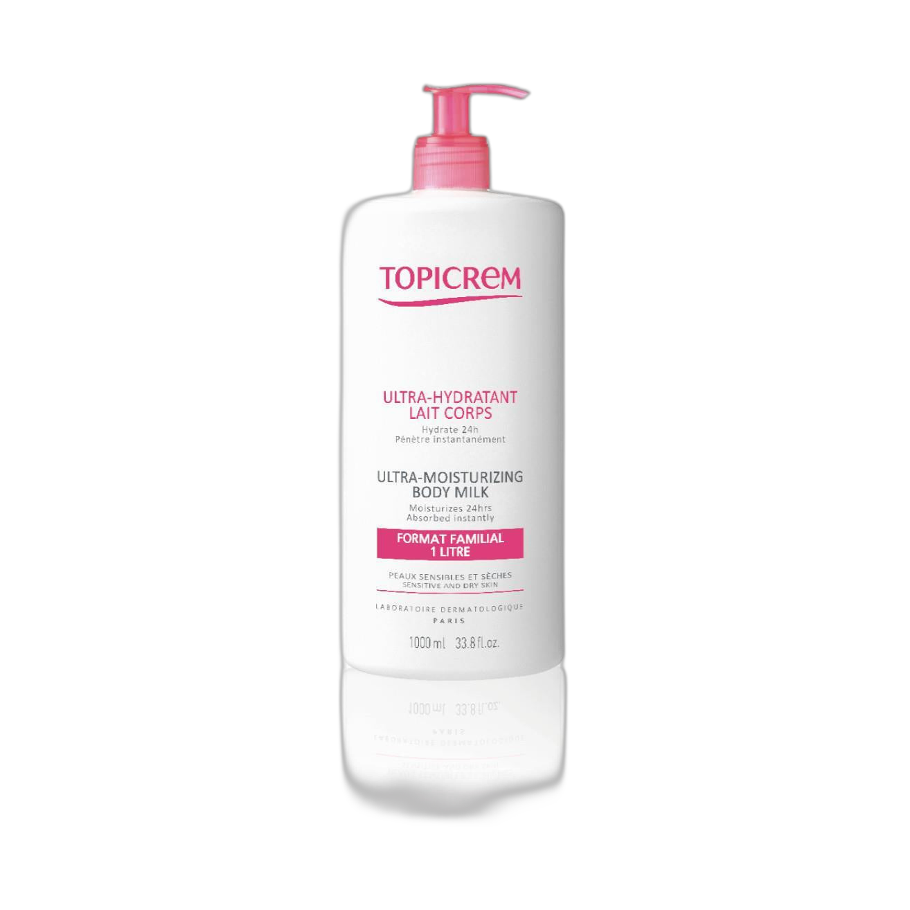 TOPICREM Leche corporal ultra-hidratante 1000ml (fondo limpio)