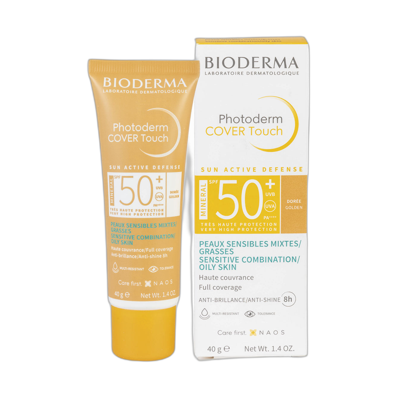 BIODERMA Photoderm COVER Touch spf50+ Tono dorado 40ml (fondo limpio)