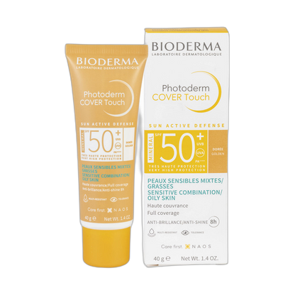 BIODERMA Photoderm COVER Touch spf50+ Tono dorado 40ml (fondo limpio)