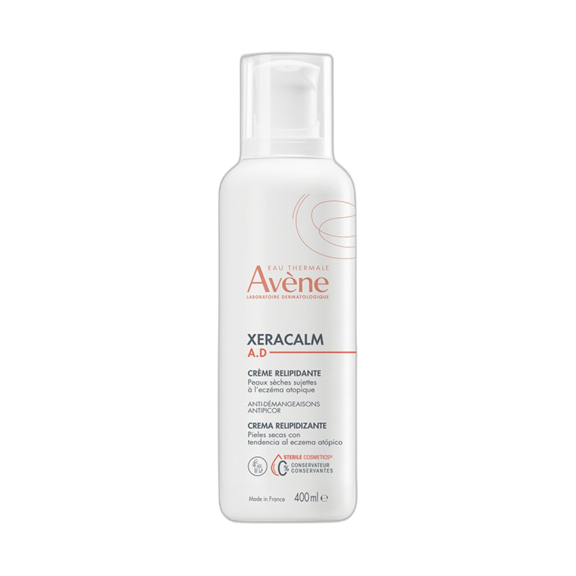 AVENE XERACALM A.D Crema Relipidizante 400ml (fondo limpio)