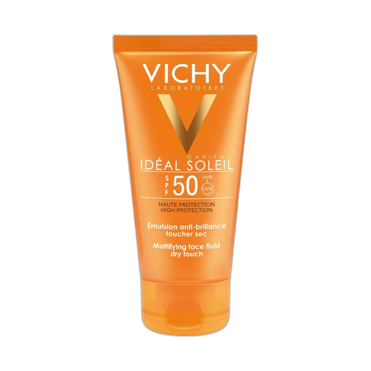 VICHY Ideal Soleil anti brillo emulsion fps50 50ml (fondo limpio)