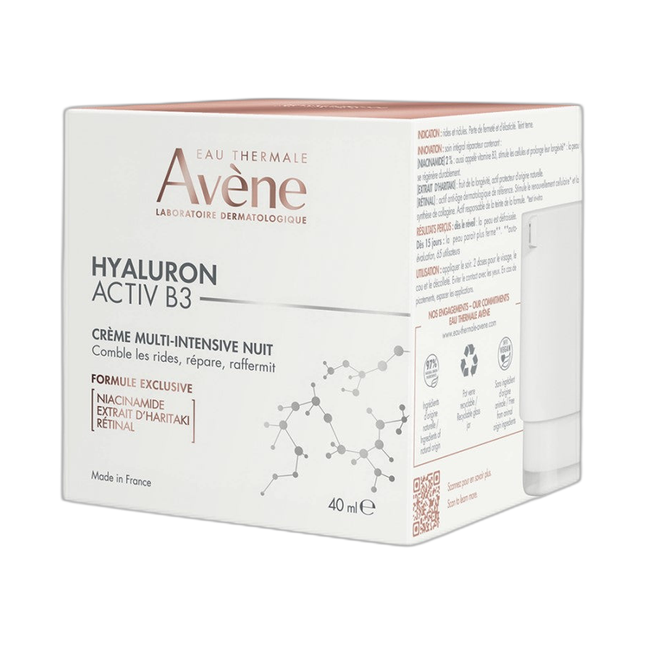 AVENE Hyaluron Activ B3 crema de noche 40ml (fondo limpio)