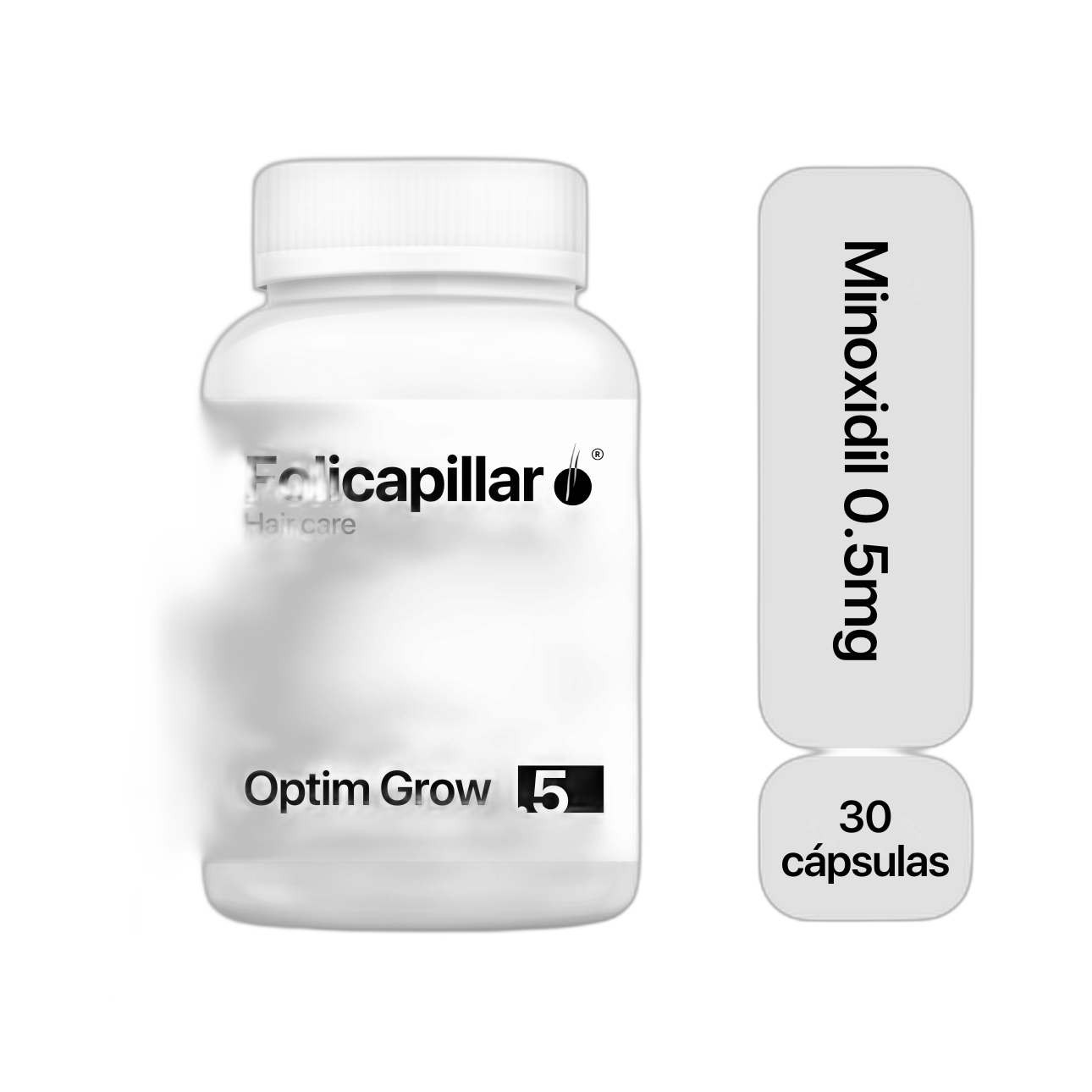 FOLICAPILLAR Minoxidil 0.5mg | 30 cápsulas (fondo limpio)