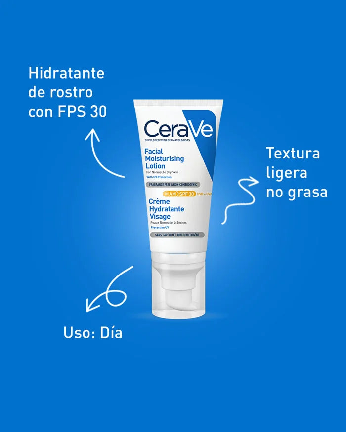 CERAVE Loción hidratante de rostro fps30 52ml