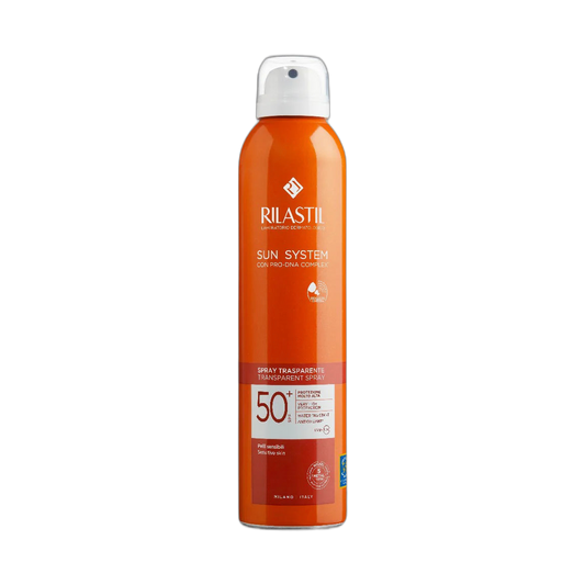 RILASTIL SUN SYSTEM PPT TRANSPARENT SPRAY SENSITIVE SKIN SPF50+ 50ML (fondo limpio)