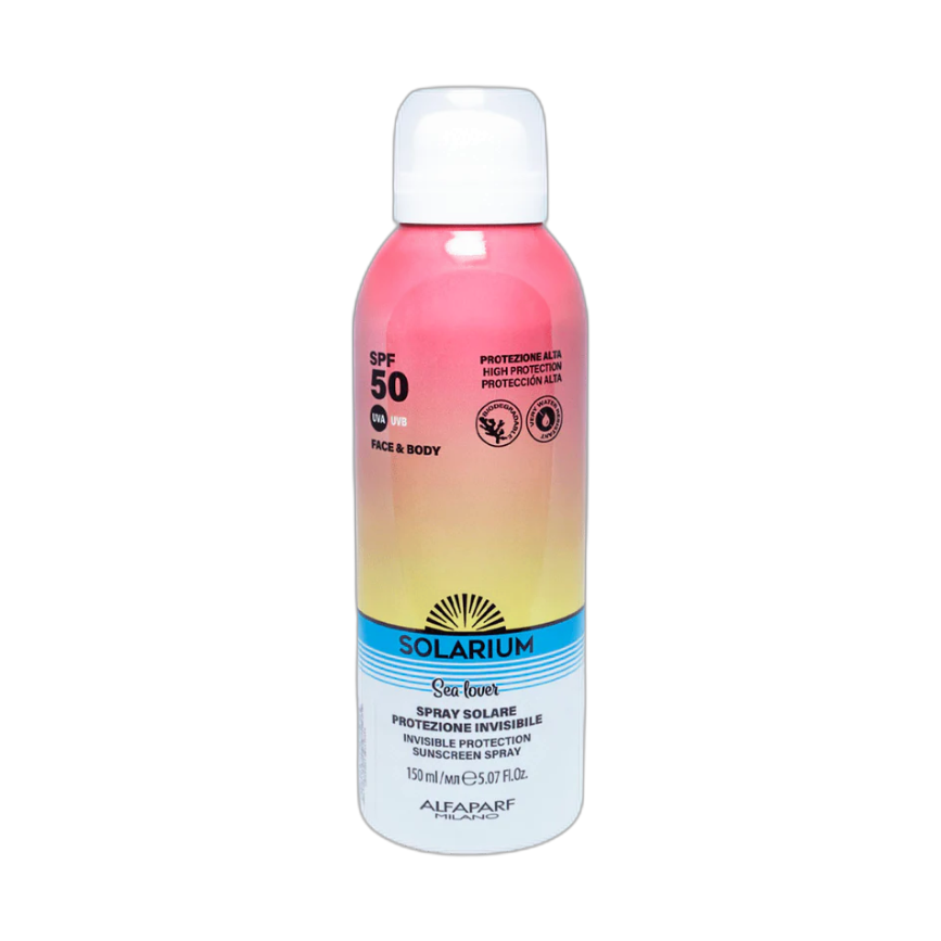 SOLARIUM fps50 Invisible protection sunscreen spray 150ml (fondo limpio)