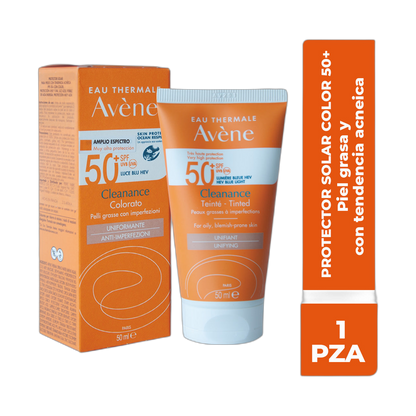 AVENE CLEANANCE Protector solar fps50+ Con Color, 50ml (fondo limpio)