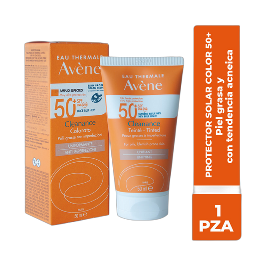 AVENE CLEANANCE Protector solar fps50+ Con Color, 50ml (fondo limpio)