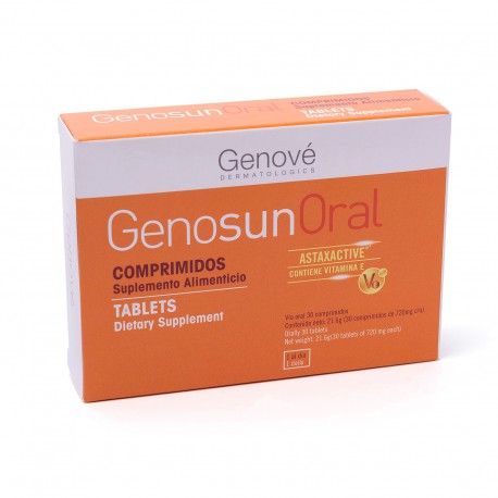 GENOVE Genosun oral suplemento alimenticio c/30 tabs.